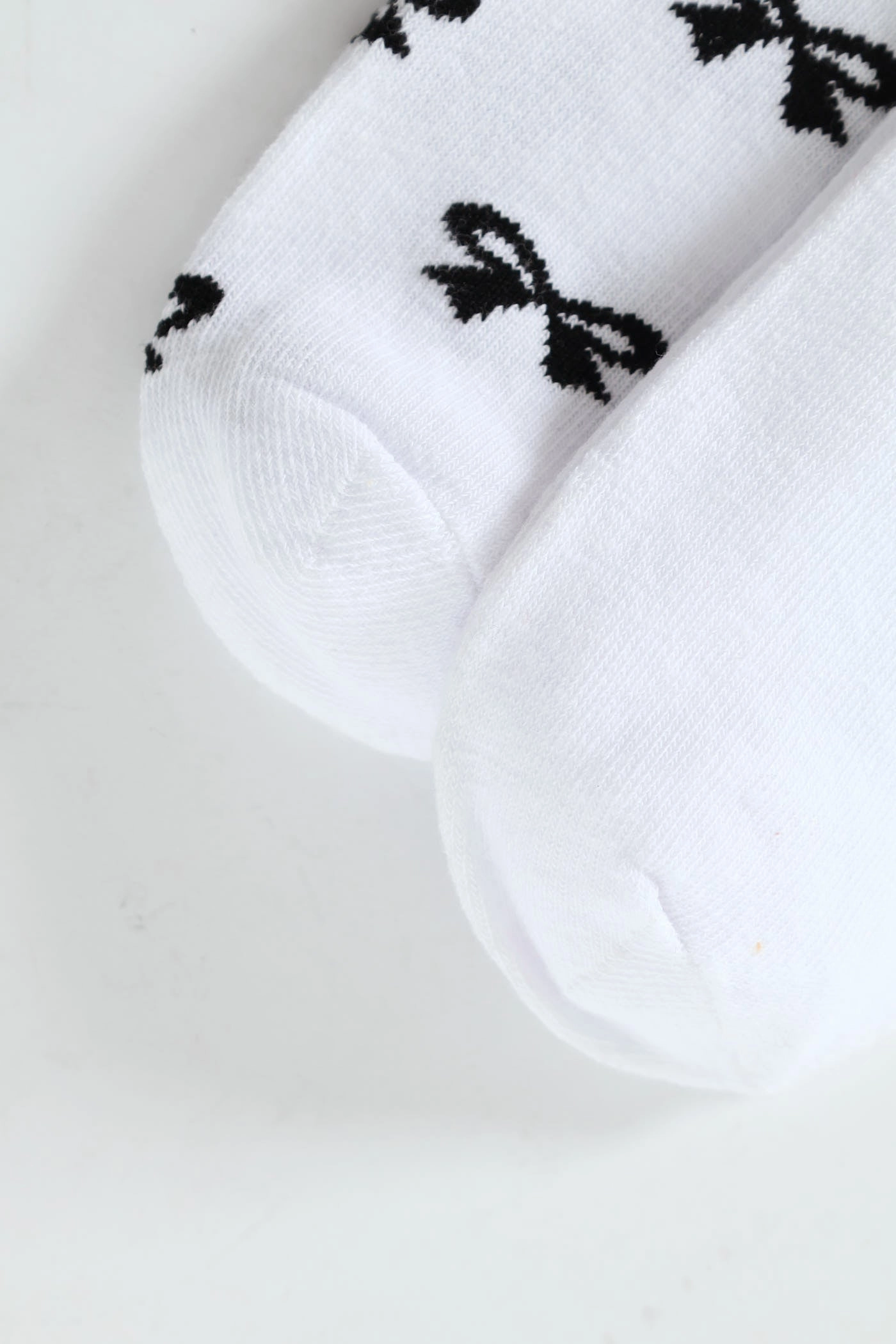 2 Pack Bows Crew Socks - White