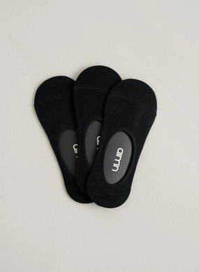 3-Pack Black Invisible Workout Socks