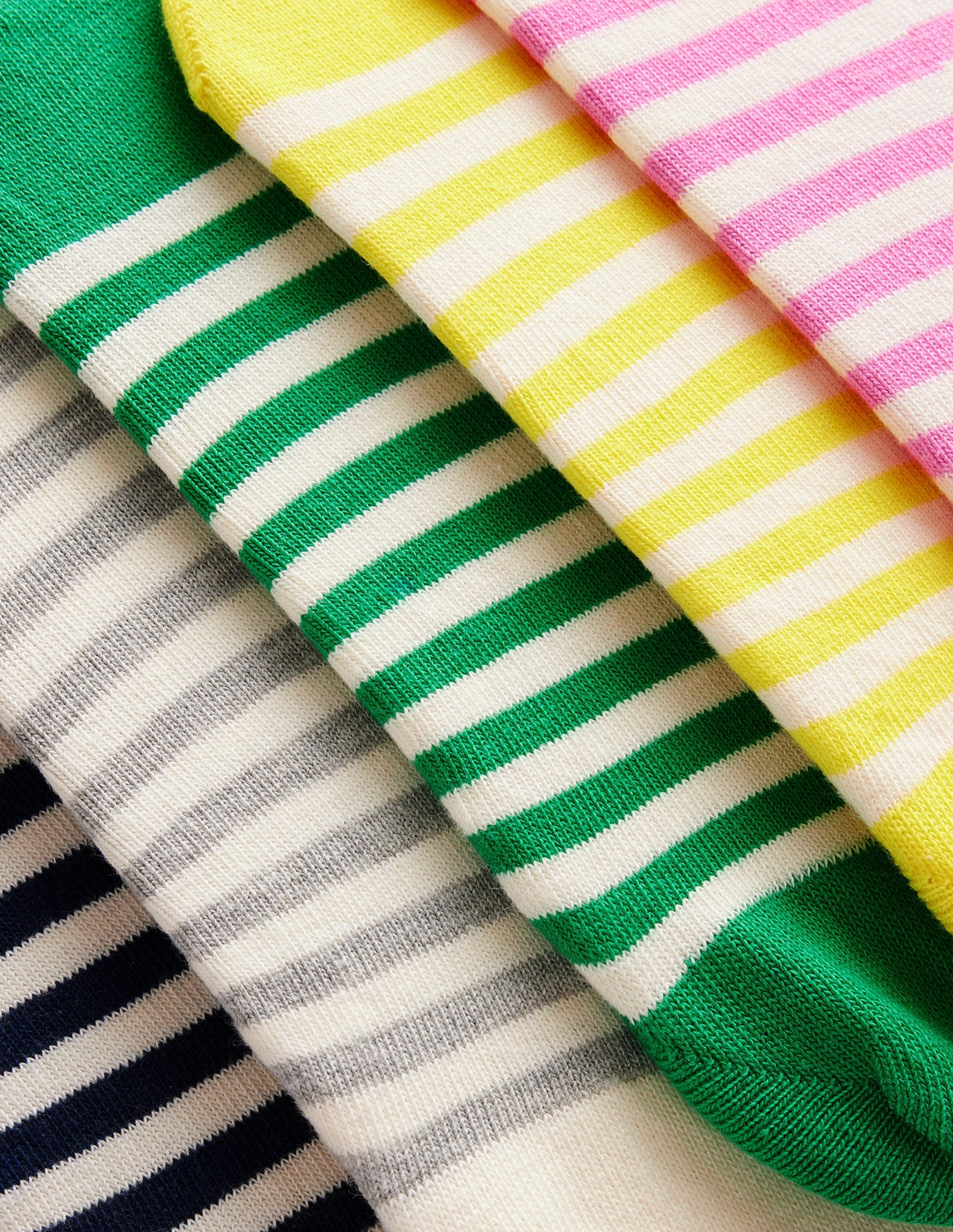 5 Pack Secret Socks-Breton Stripe