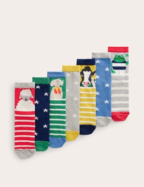 7-Pack Socks-Multi Farm