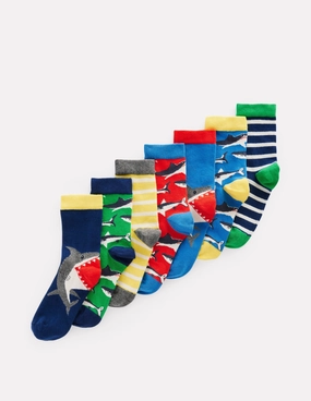 7-Pack Socks-Sharks