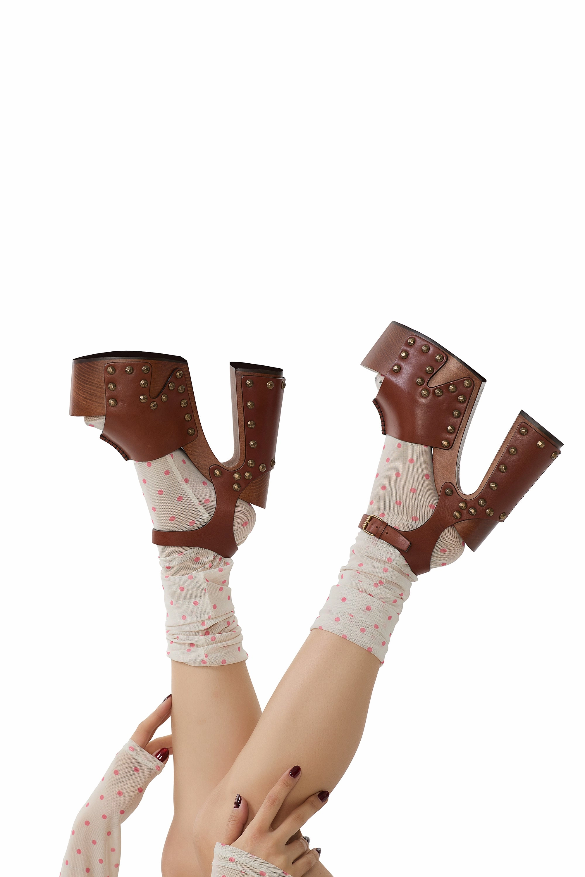 AFRM Socks - Coral Micro Dot