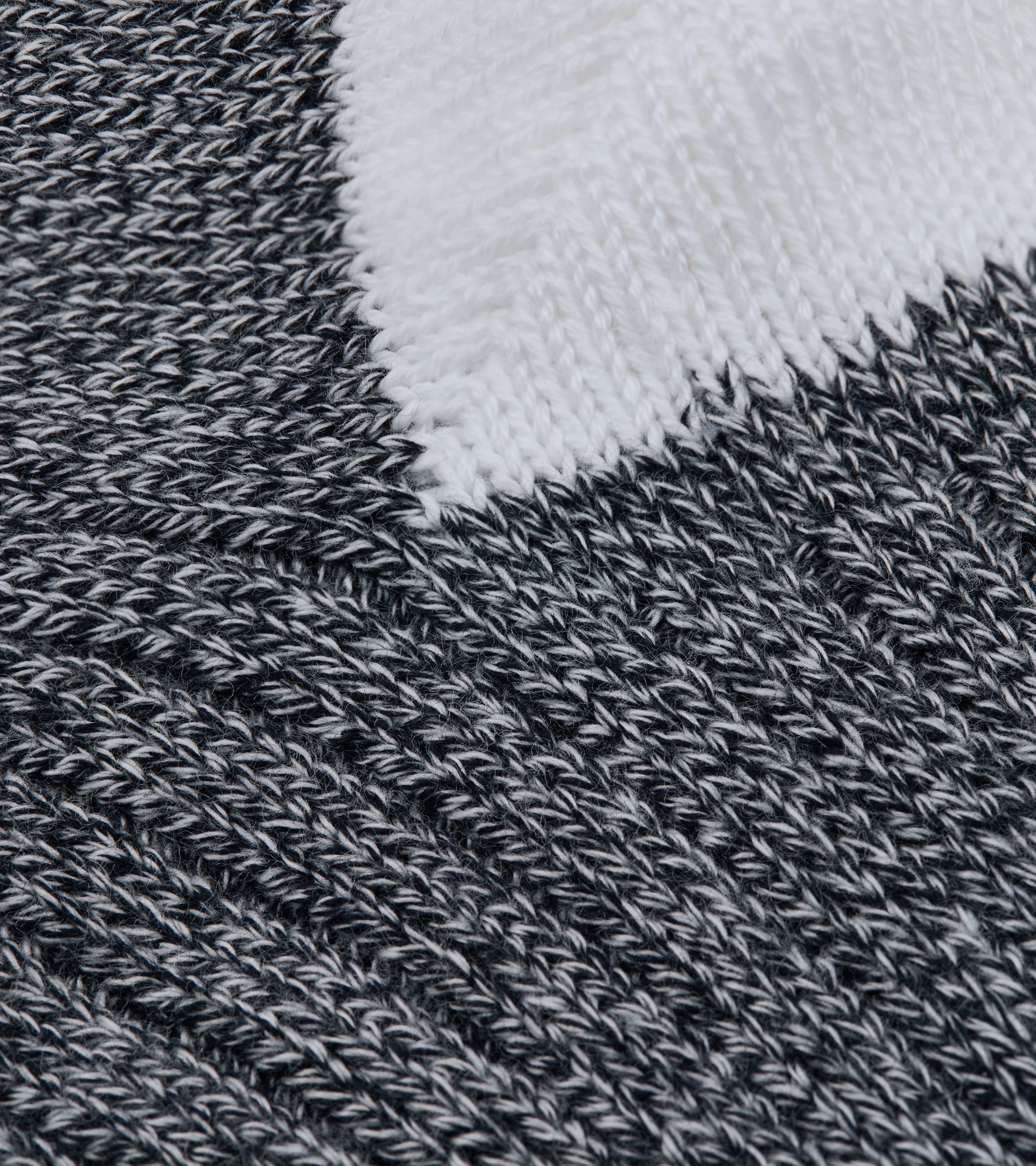 Anonymous Ism Tuck Cuff Striped Q Socks: Black Melange
