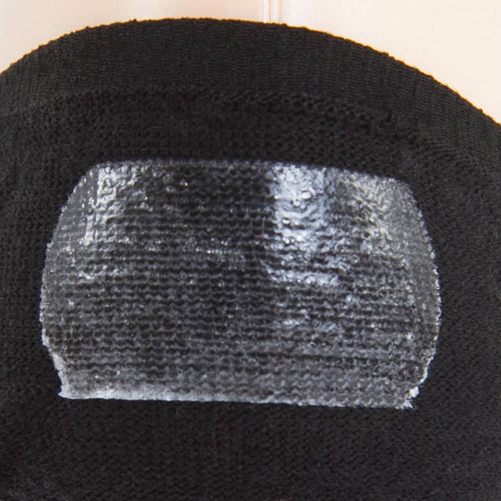Black Fine Merino Wool Sock Linked Toe Low Vamp No Show