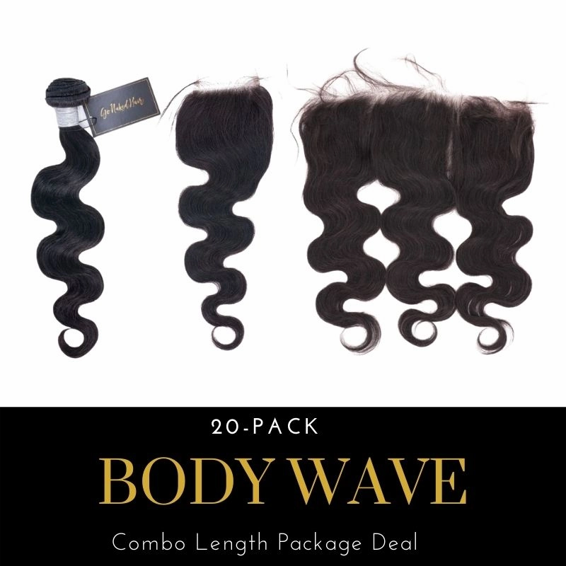 Body Wave Human Hair Combo Length Wholesale Package