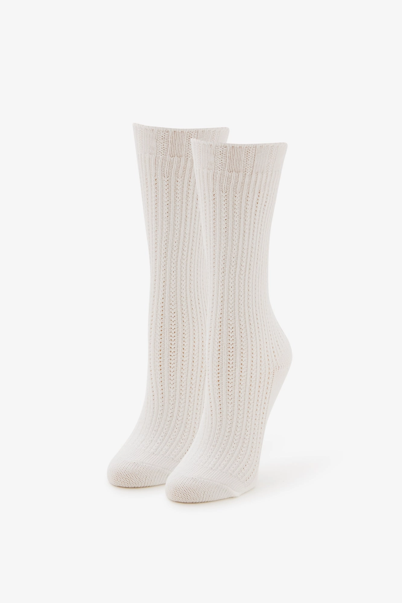 Cable Knit Crew Socks