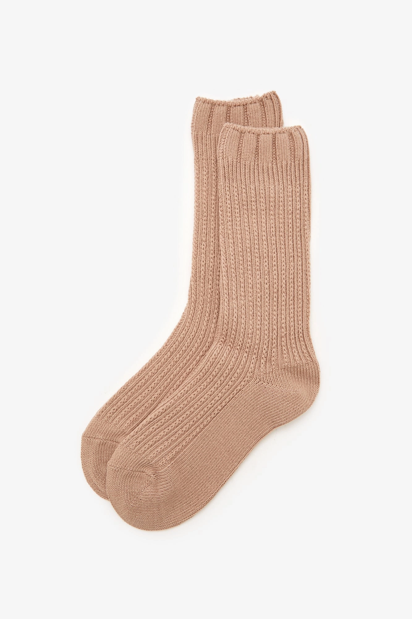 Cable Knit Crew Socks