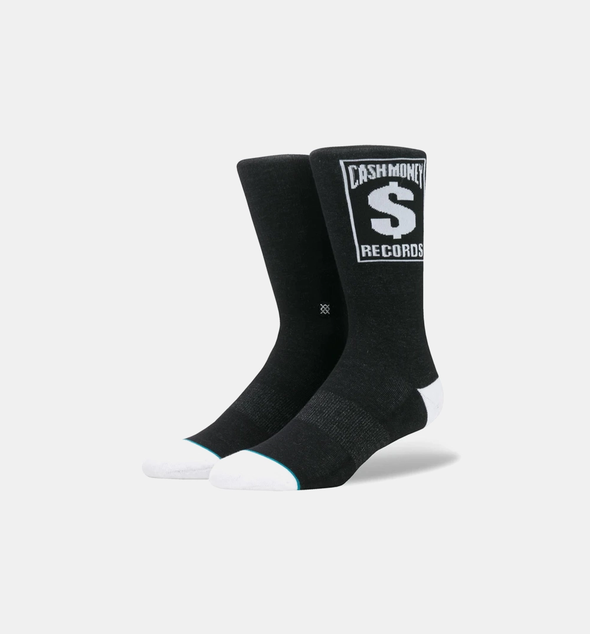 Cash Money Records Crew Socks Men's - Black/White