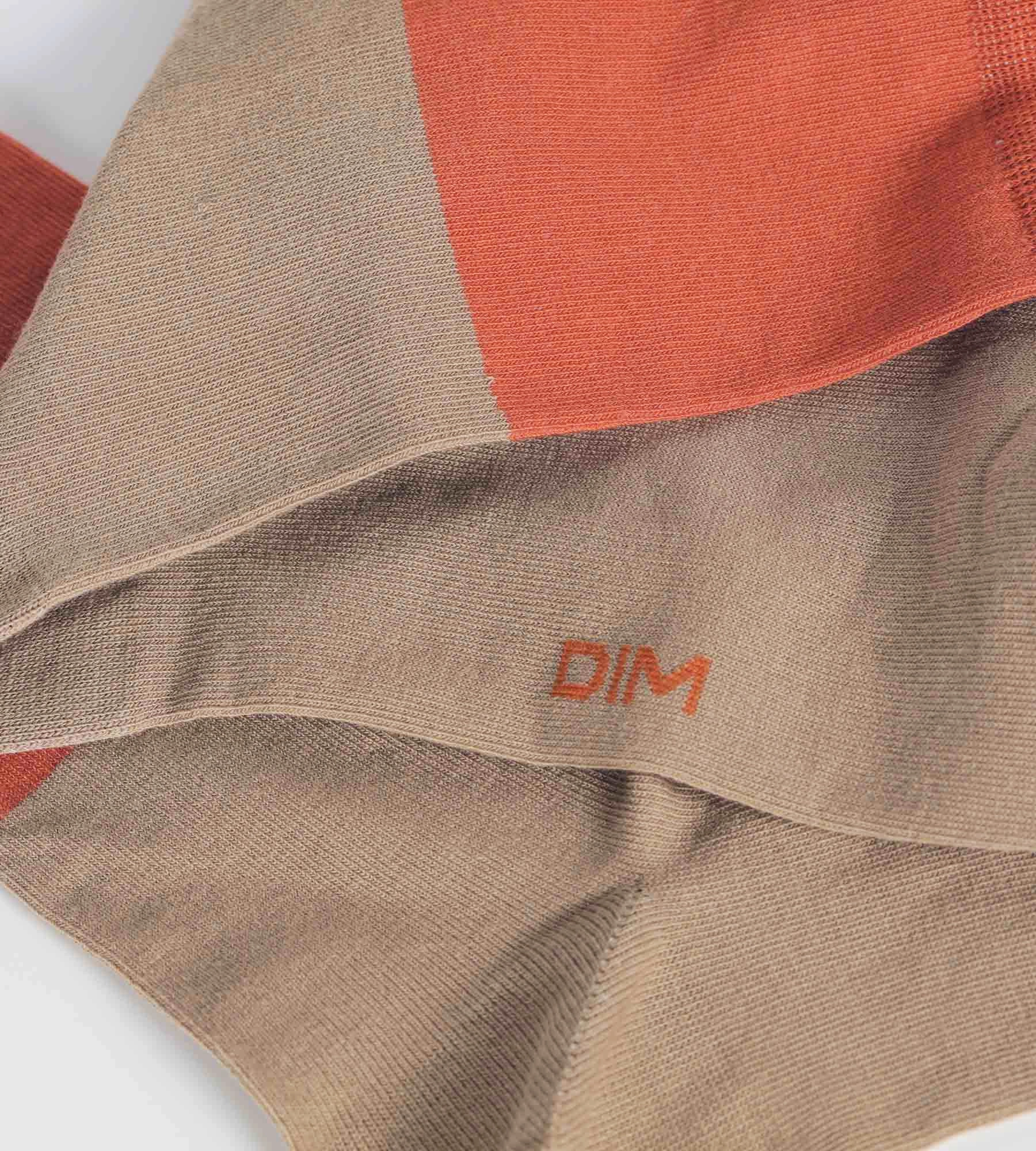 Chaussettes homme en coton effet colorblock Praline Dim Mode
