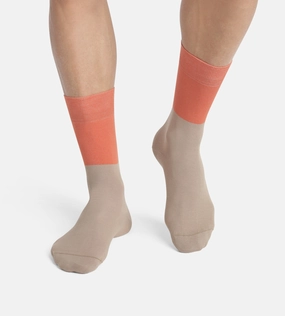 Chaussettes homme en coton effet colorblock Praline Dim Mode