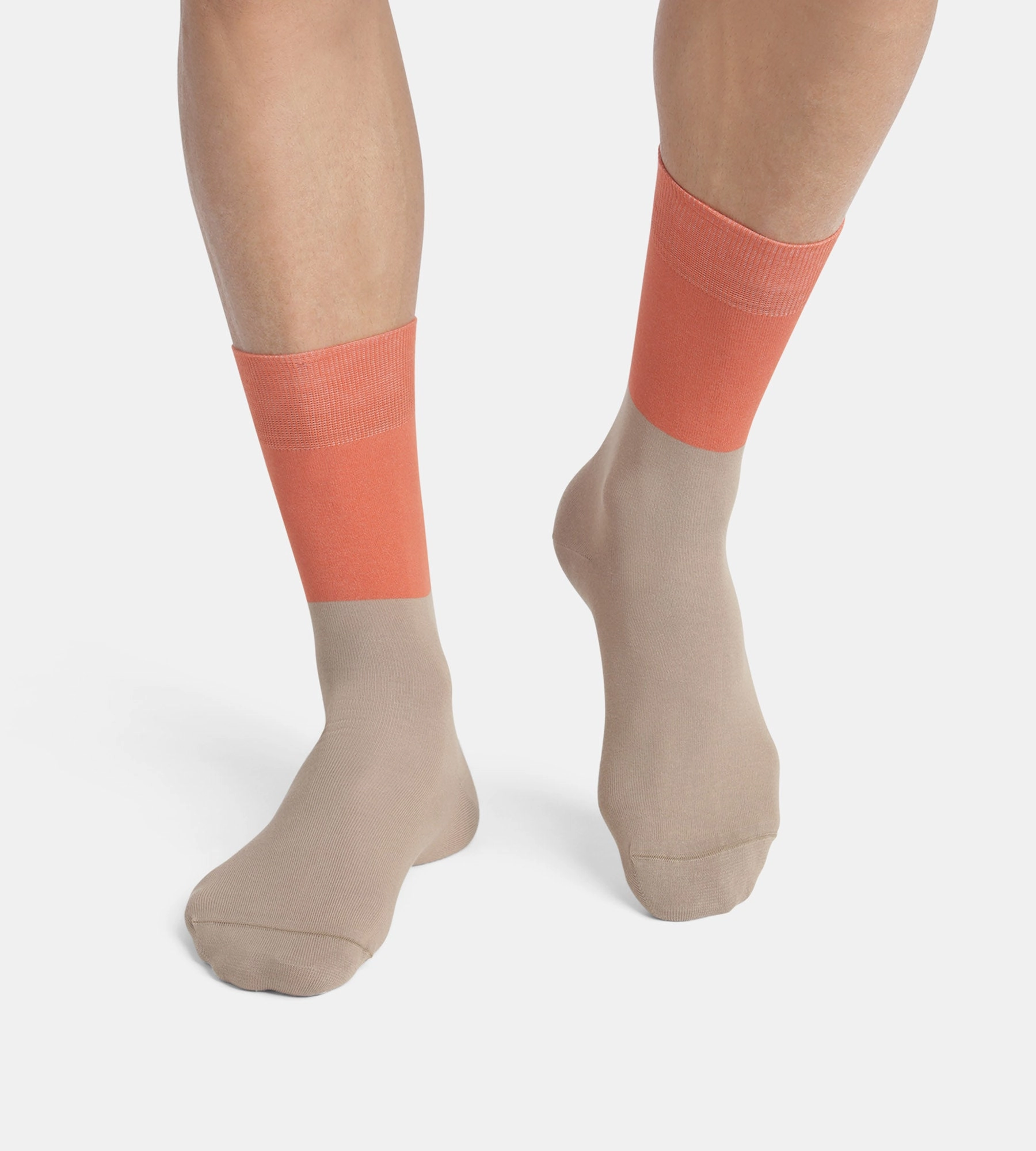 Chaussettes homme en coton effet colorblock Praline Dim Mode