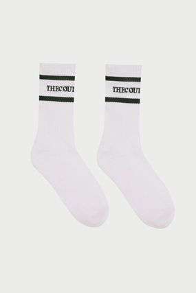 DOUBLE STRIPE COPYRIGHT SOCK - FOREST
