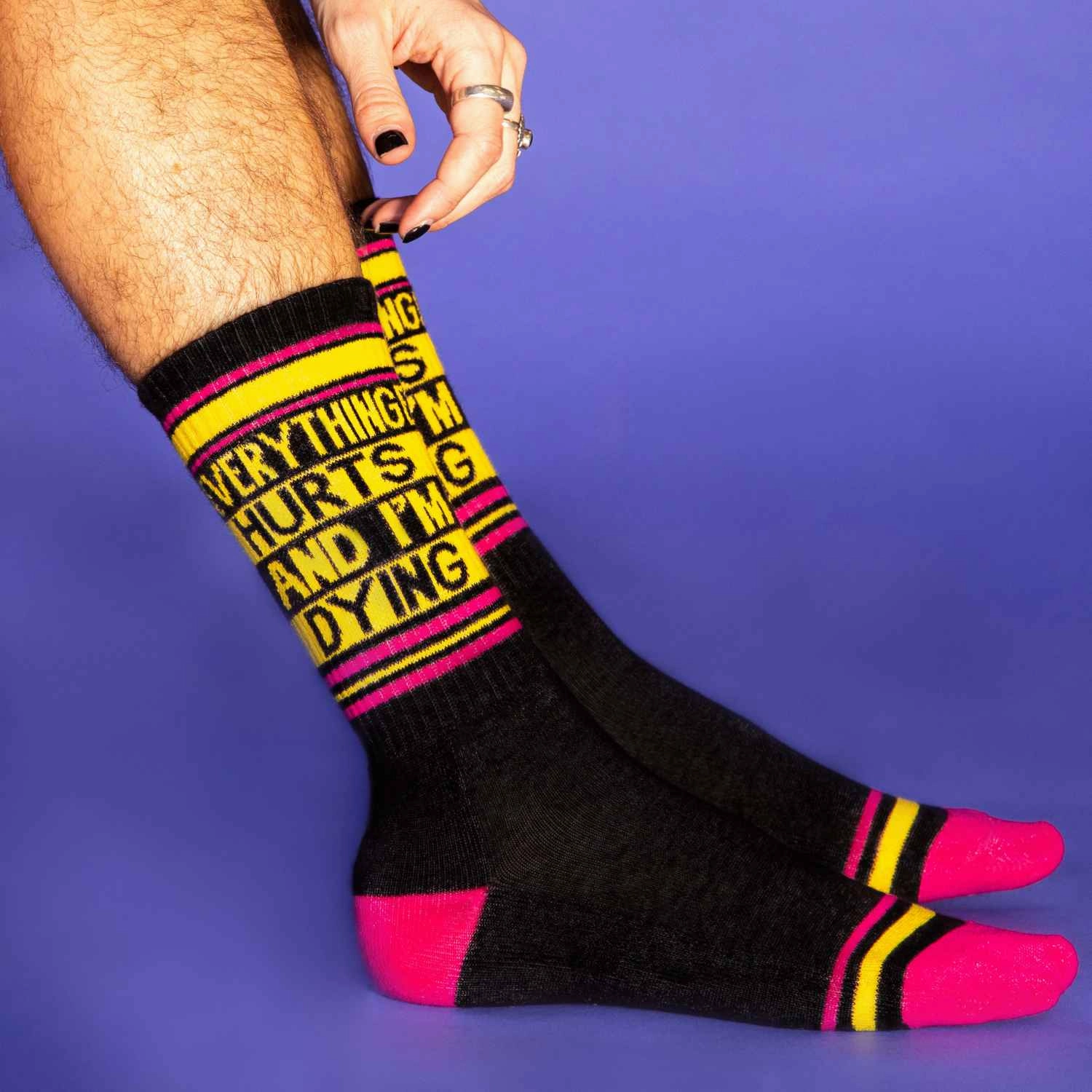 Everything Hurts and I'm Dying - Gym Crew Socks