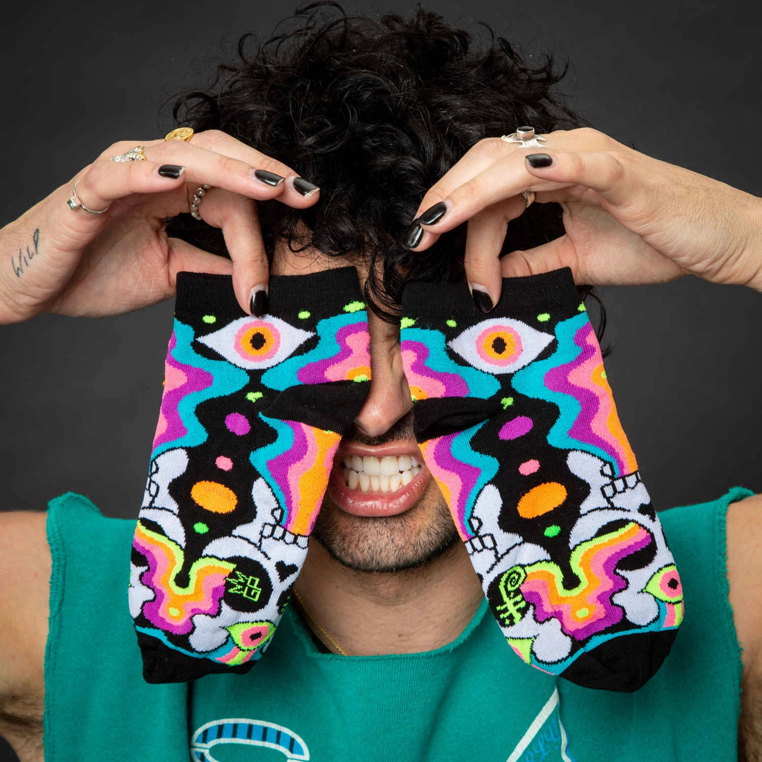 Eye of the Doomed Quarter - Quarter Crew Socks
