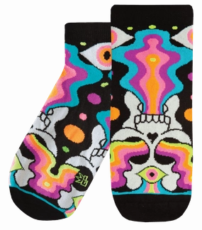 Eye of the Doomed Quarter - Quarter Crew Socks