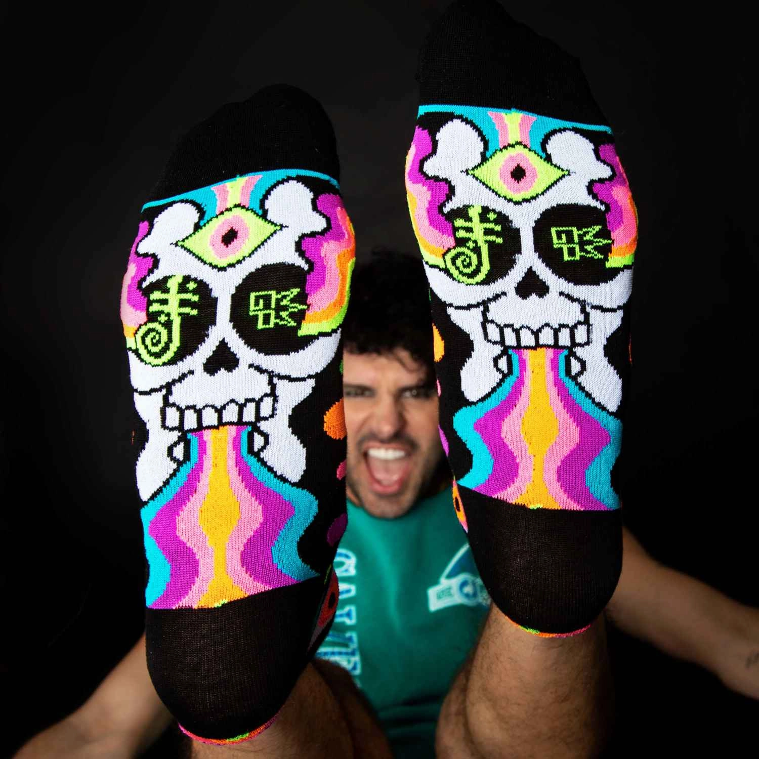 Eye of the Doomed Quarter - Quarter Crew Socks