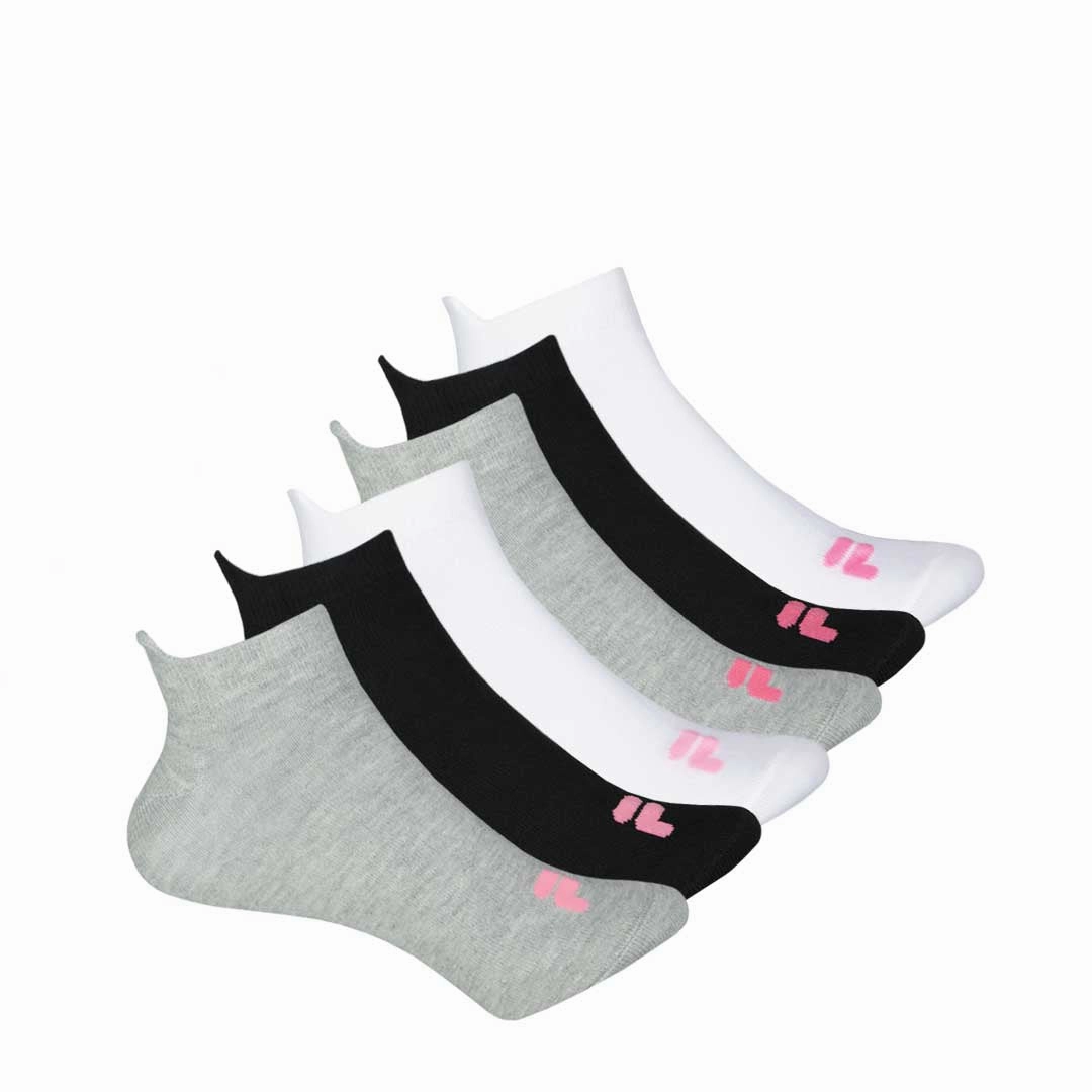 FILA - Women's 6 Pack Flat Knit Low Cut Socks (8297P2 ASST)
