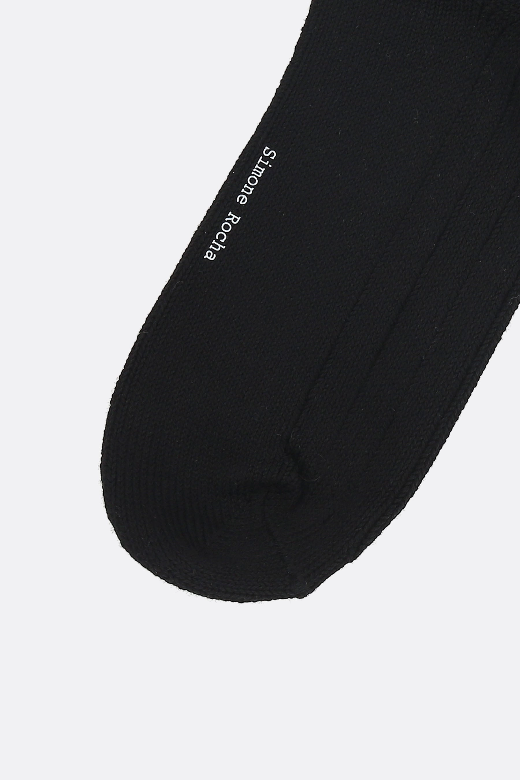 Flower Crystal Emblem cotton blend socks