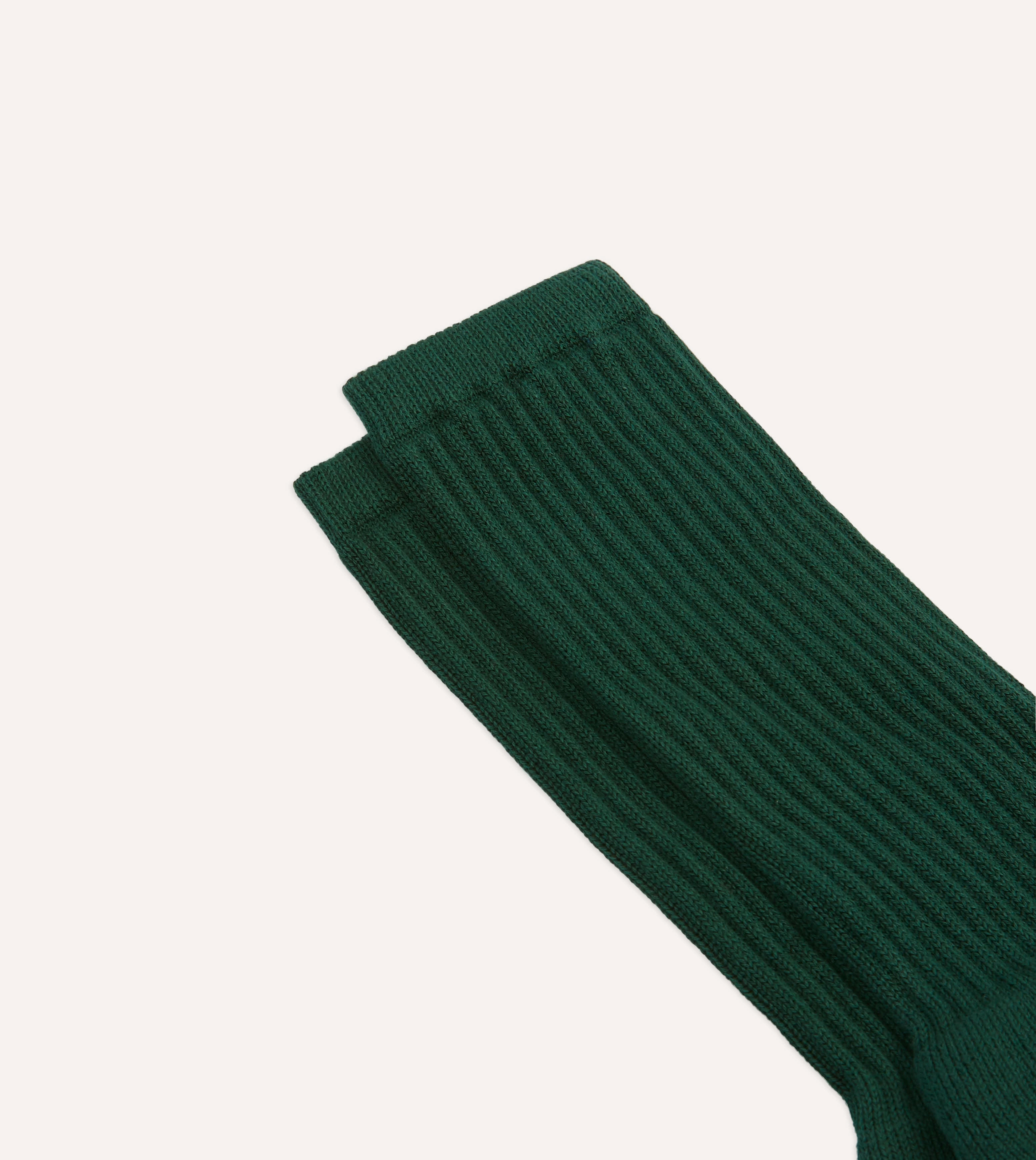 Forest Green Cotton Sports Socks