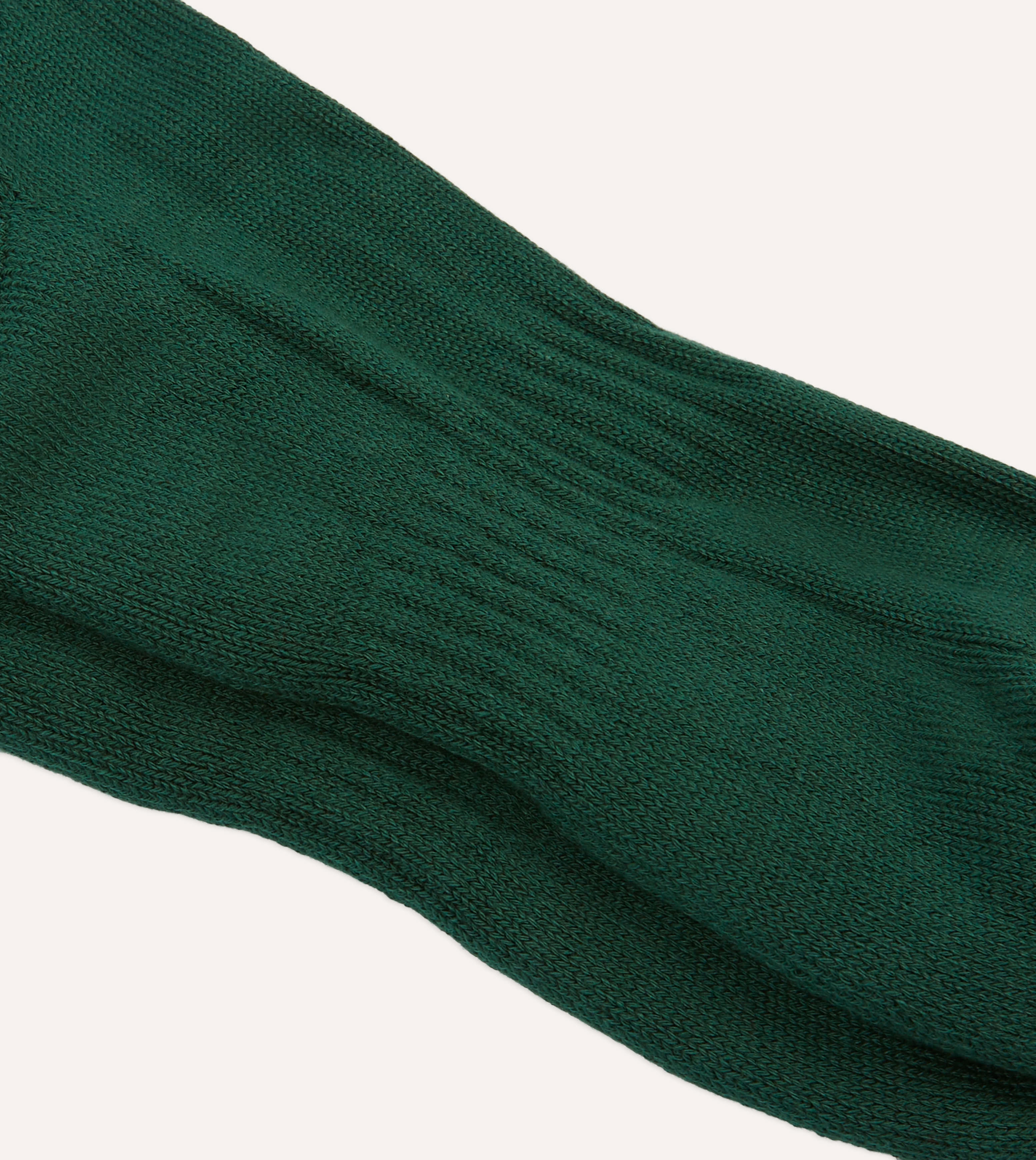 Forest Green Cotton Sports Socks