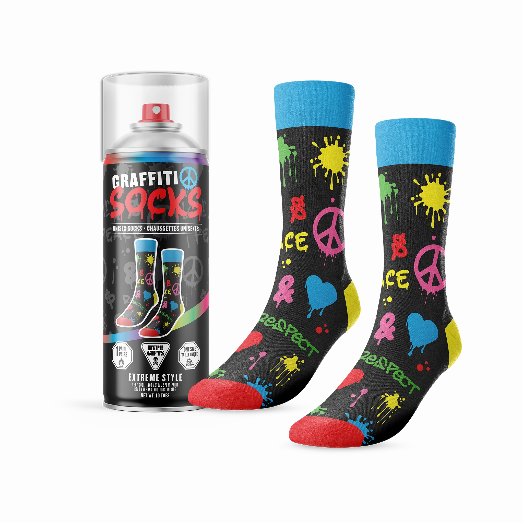 Graffiti Spray Paint Socks