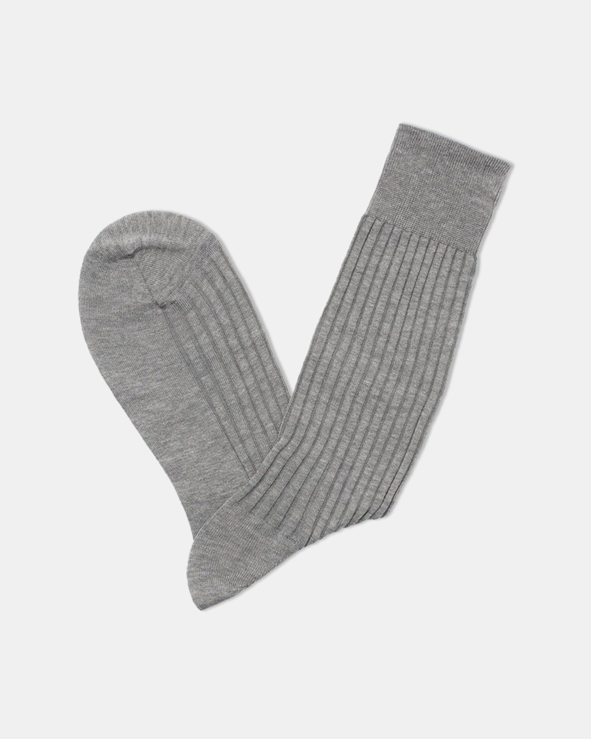 GREY MID-CALF HOSE COTTON SOCKS