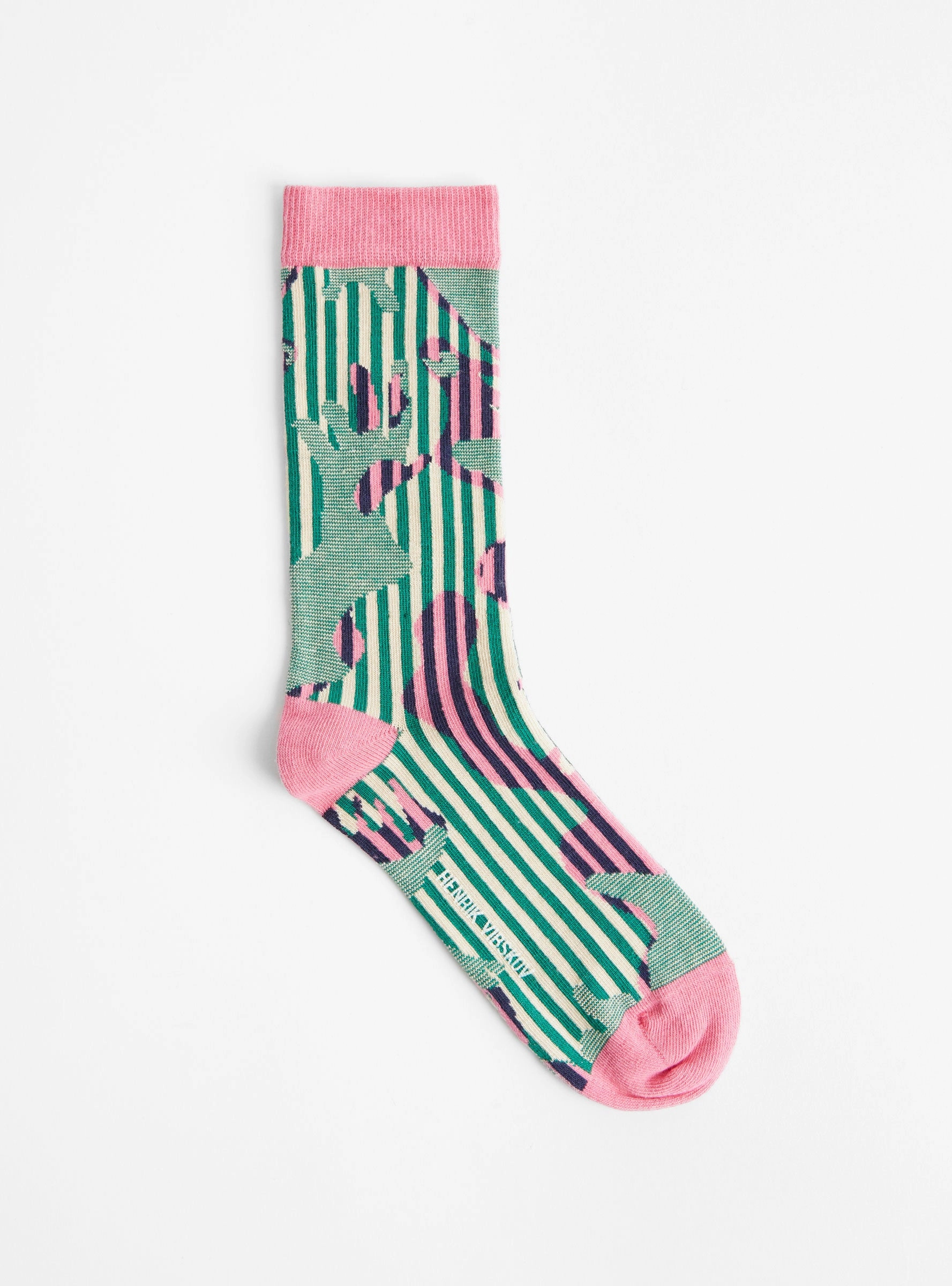 Handsome Hands Socks Femme, Pink, Green and Handsome Grid