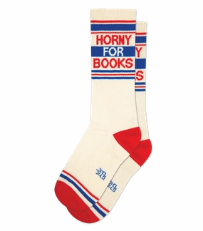 Horny for Books - Gym Crew Socks