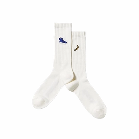 KAWS x Uniqlo Warhol Banana Socks White