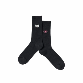 KAWS x Uniqlo Warhol Skull Head Socks Black