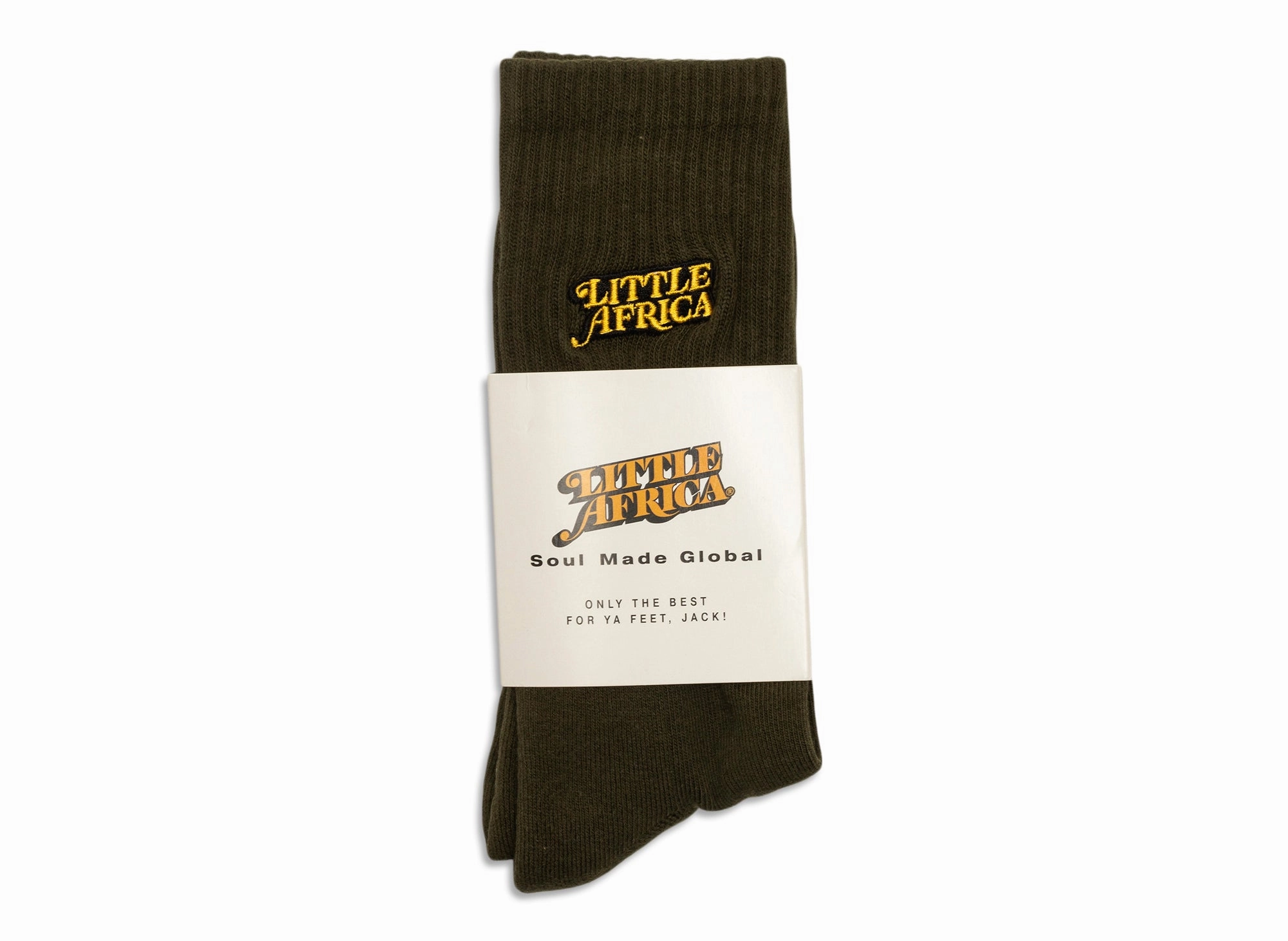 Little Africa Trademark Logo Socks in Green