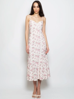 Long Floral Bustier Dress