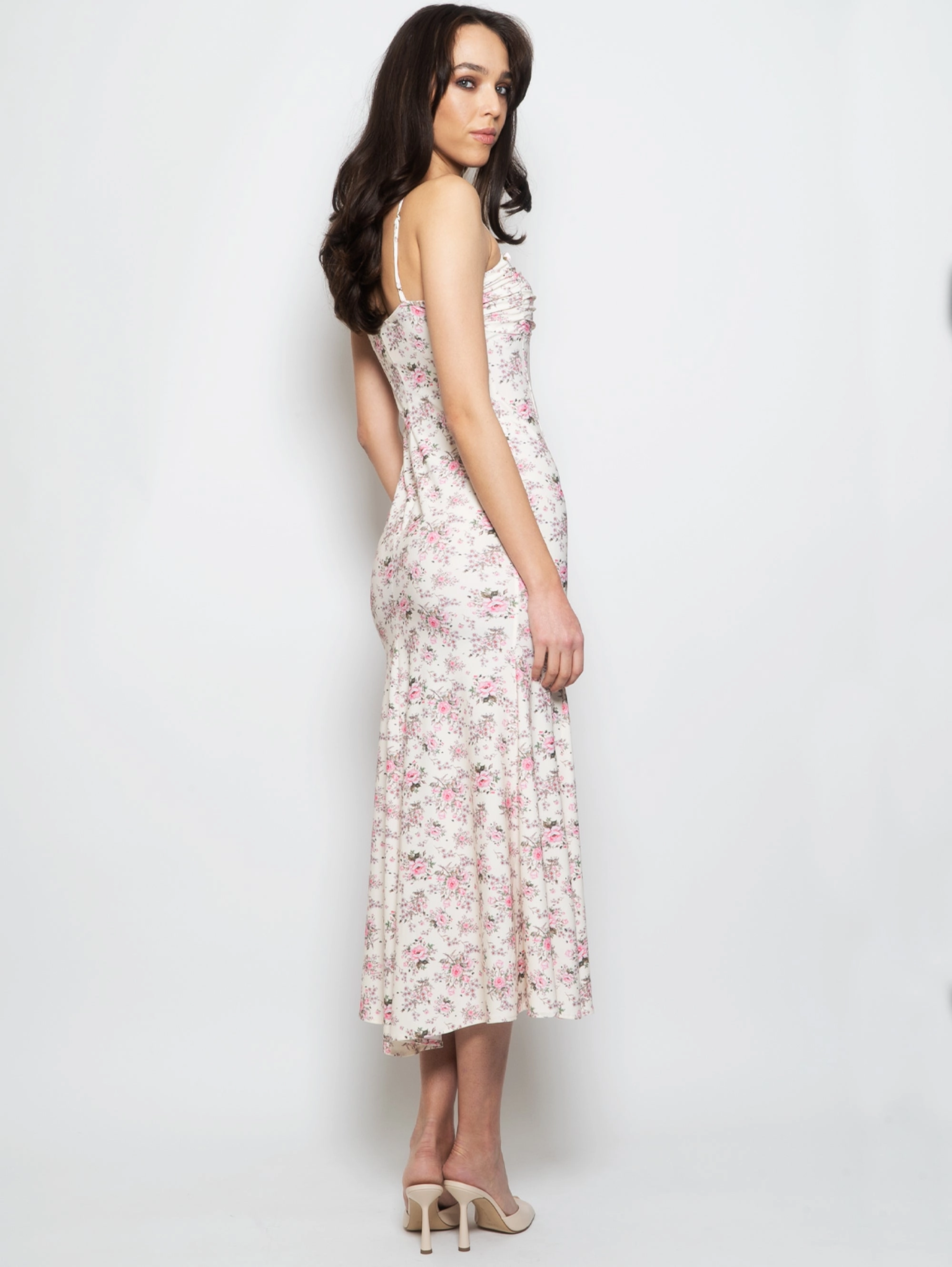 Long Floral Bustier Dress