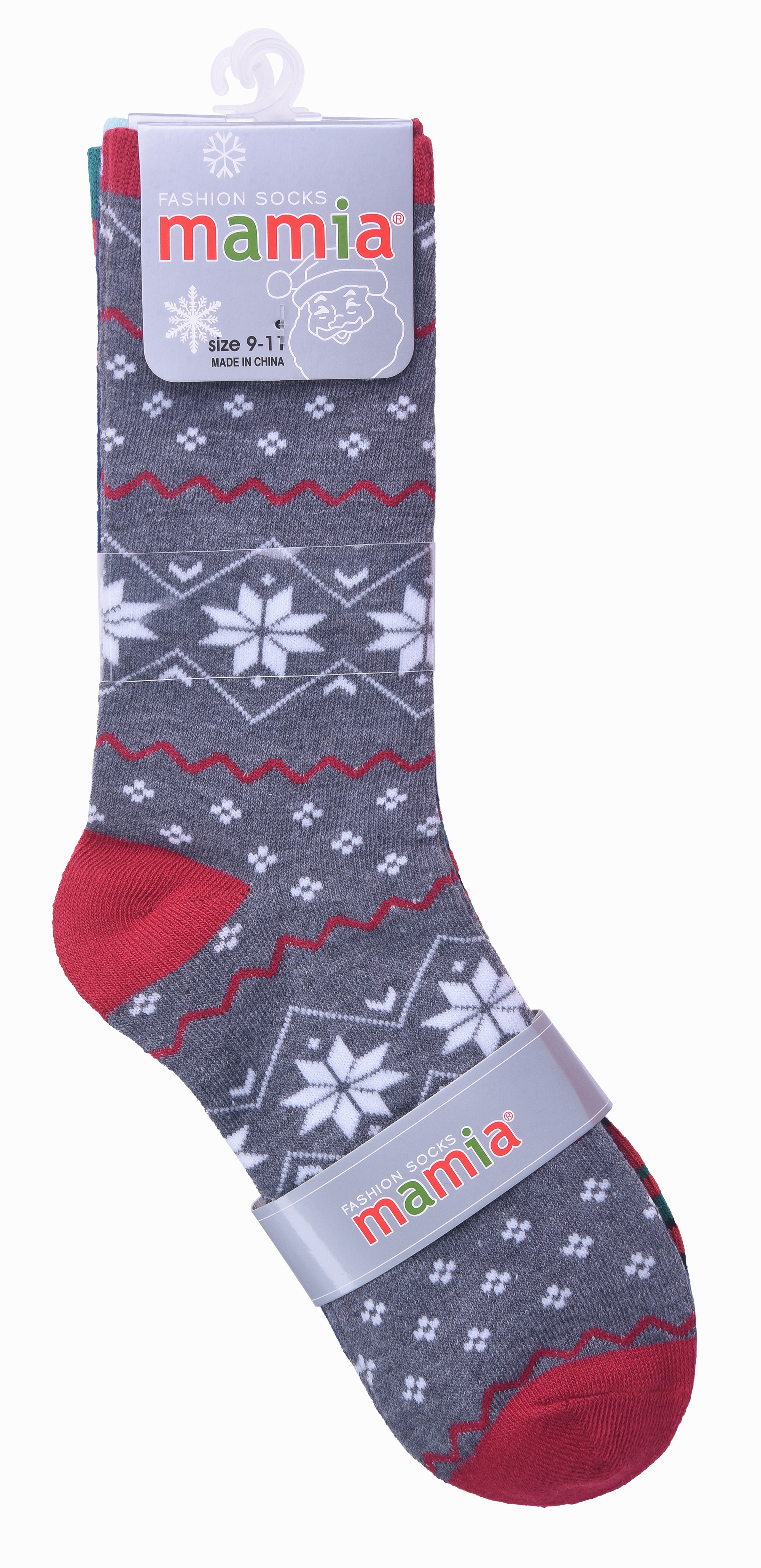 MAMIA LADIES DESIGN CREW SOCKS (X-MAS2)