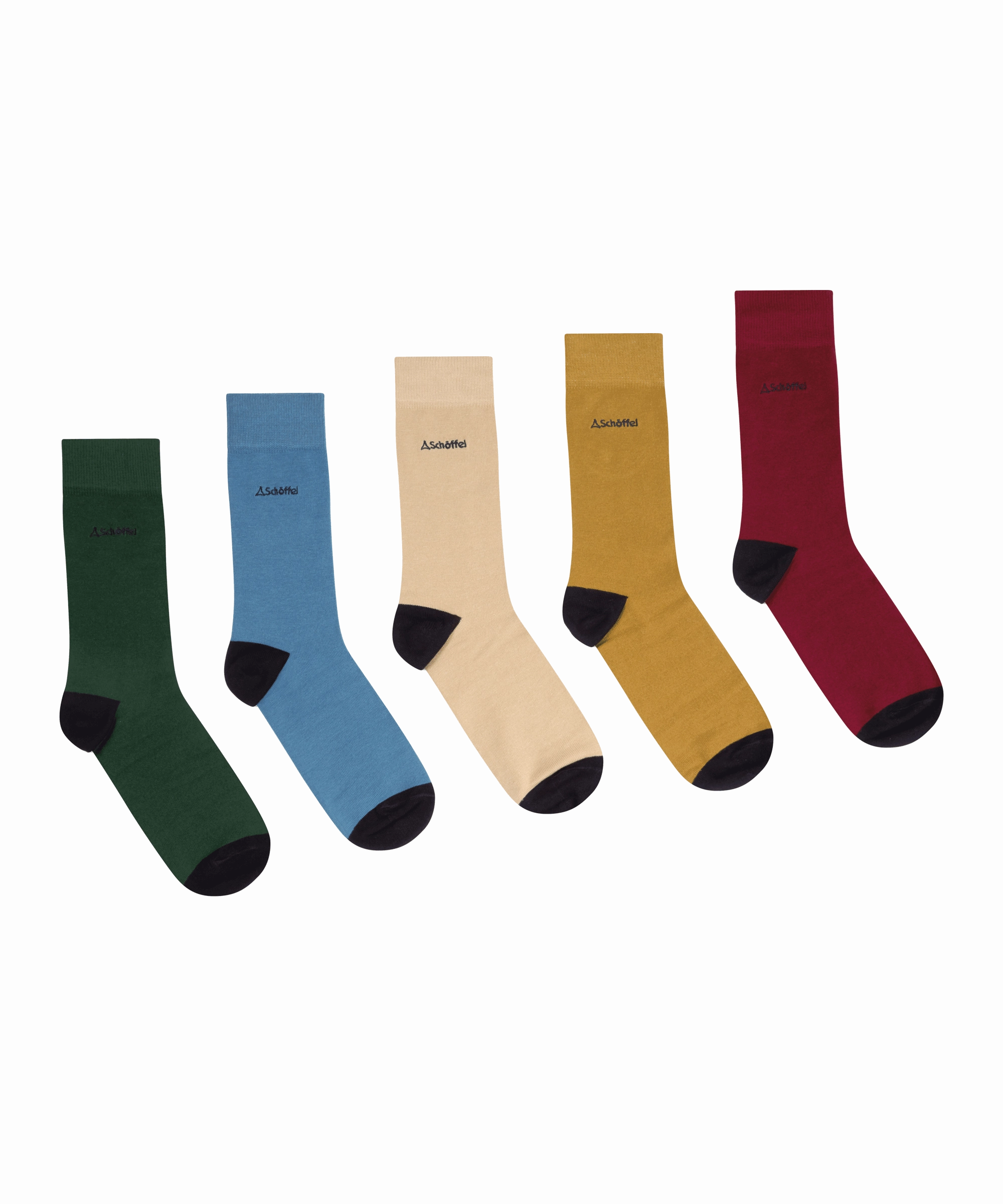 Men's Bamboo Socks (Box of 5) - Logo Oat Mix