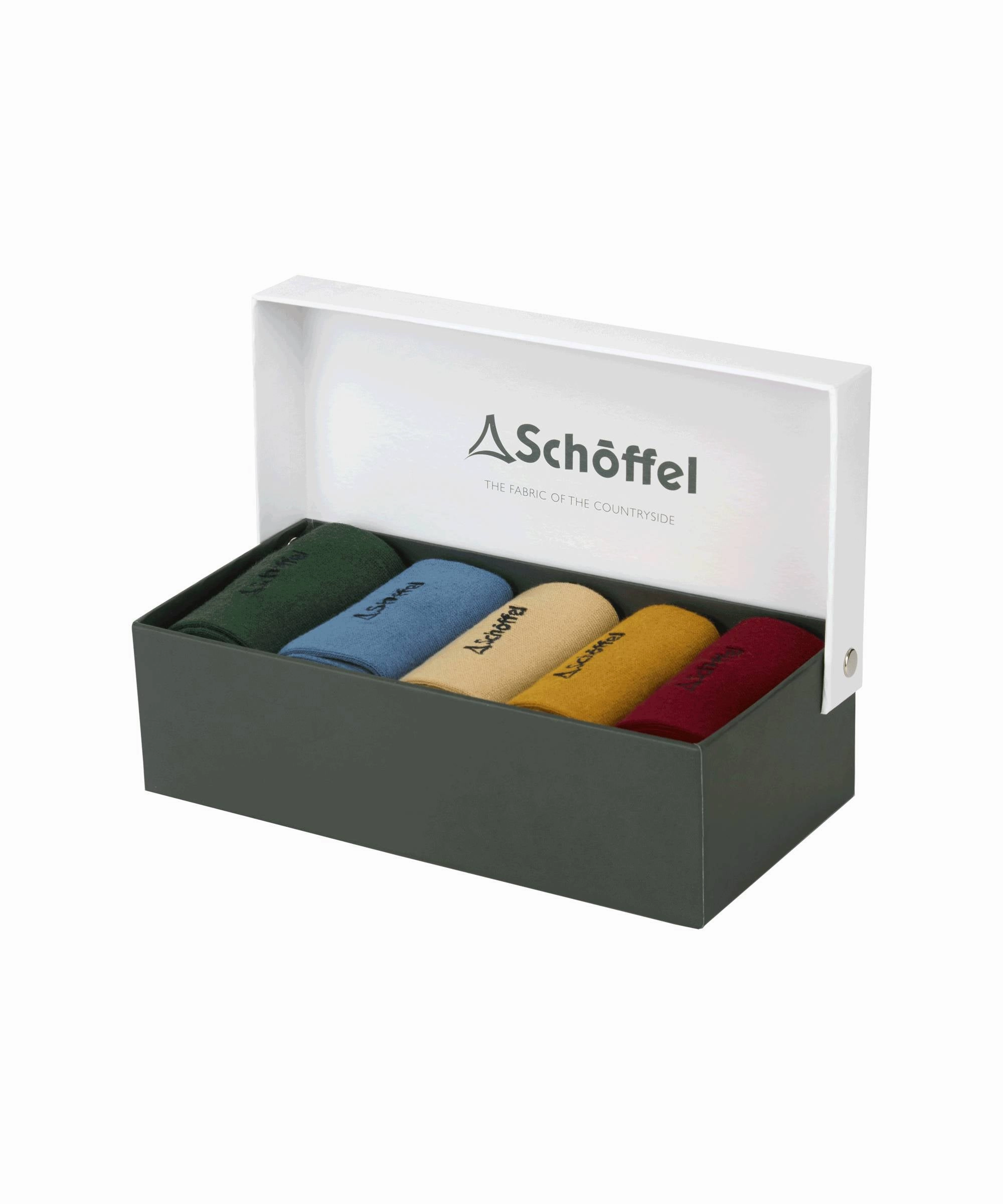 Men's Bamboo Socks (Box of 5) - Logo Oat Mix