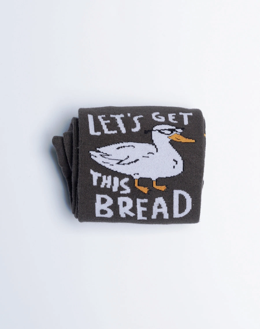 Men's Let's Get This Bread Funny Duck Crew Socks