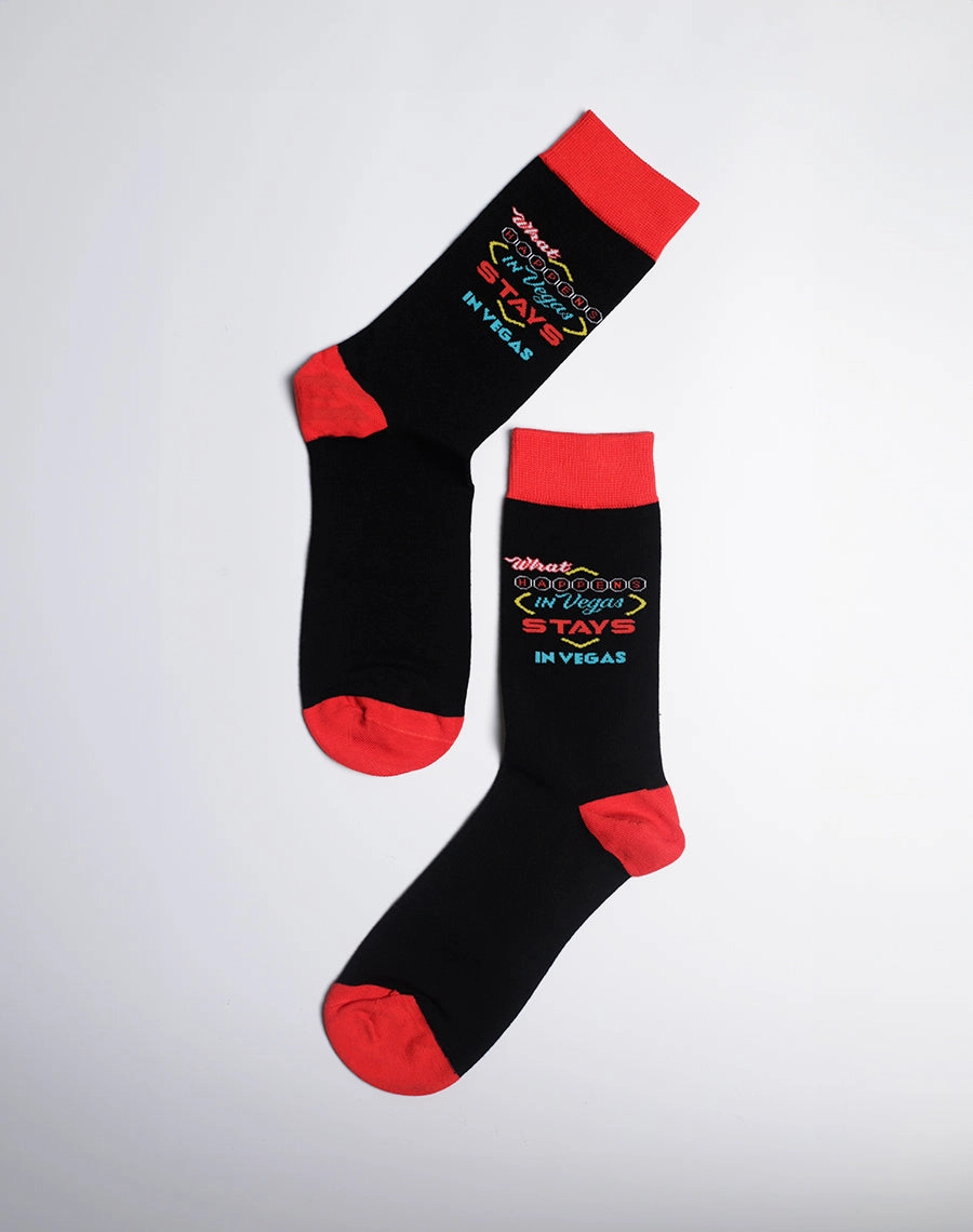 Men's What Happens In Vegas Crew Socks