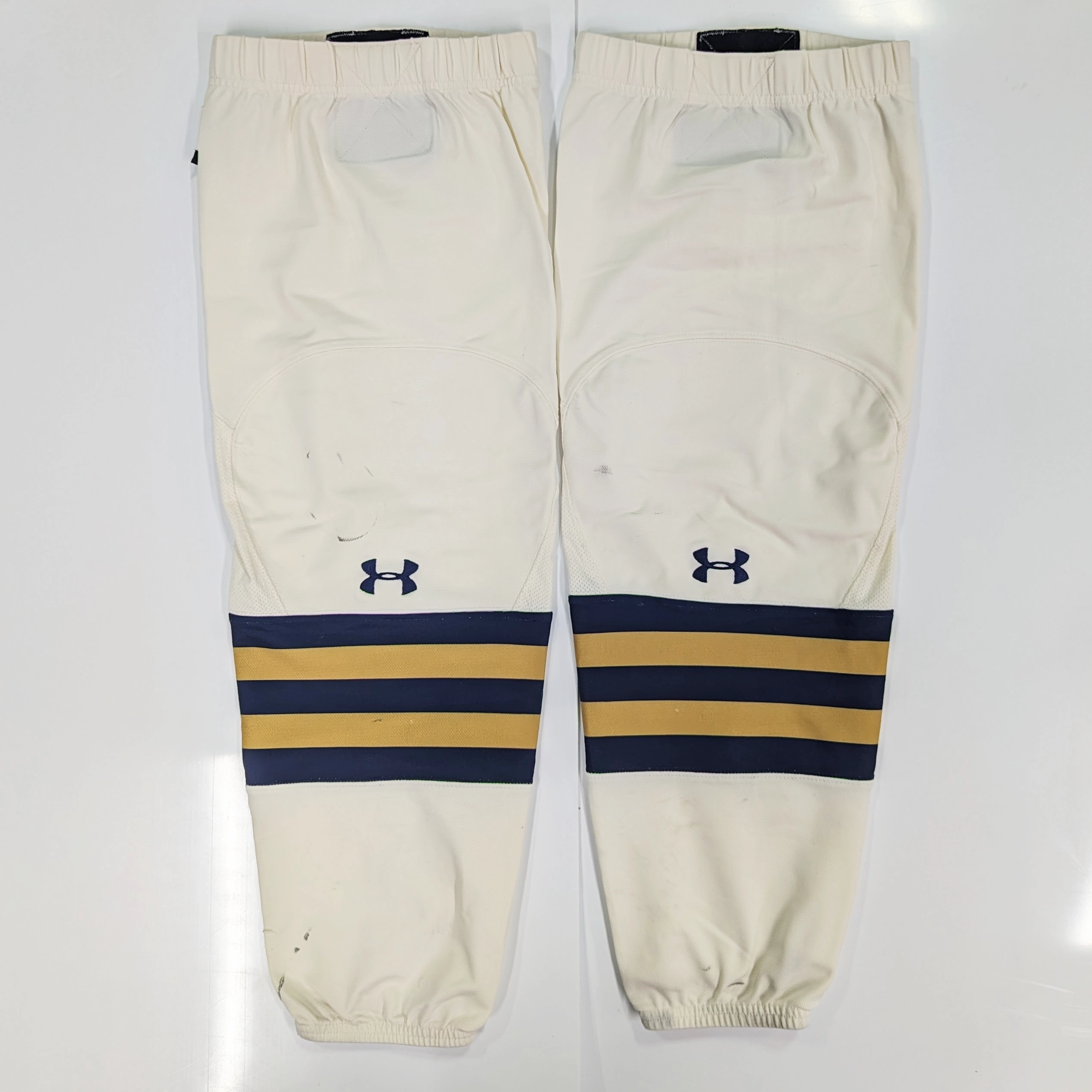 NCAA - Used Under Armour Hockey Socks (Cream/Navy/Gold)