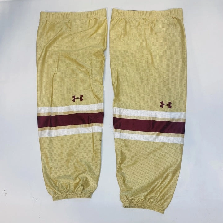 NCAA - Used Under Armour Hockey Socks (Gold/White/Maroon) -V2