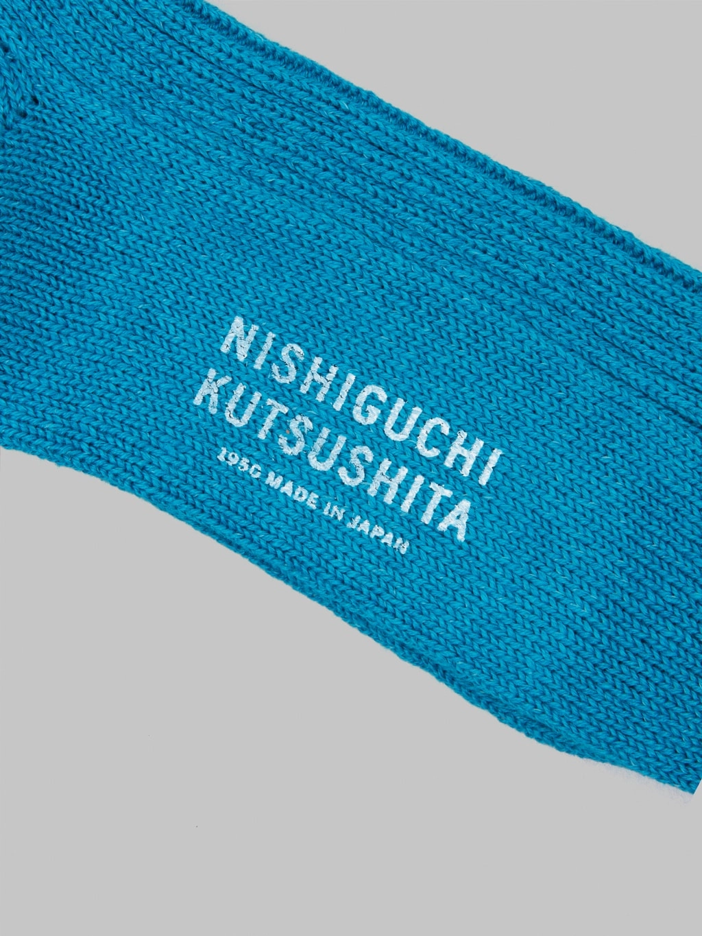 Nishiguchi Kutsushita Linen Ribbed Socks Tenkawa River