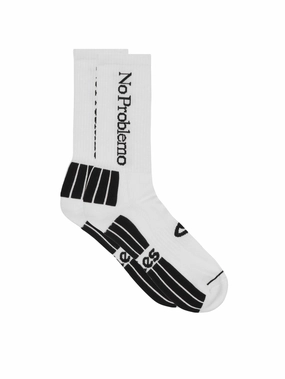 No Problem Socks White