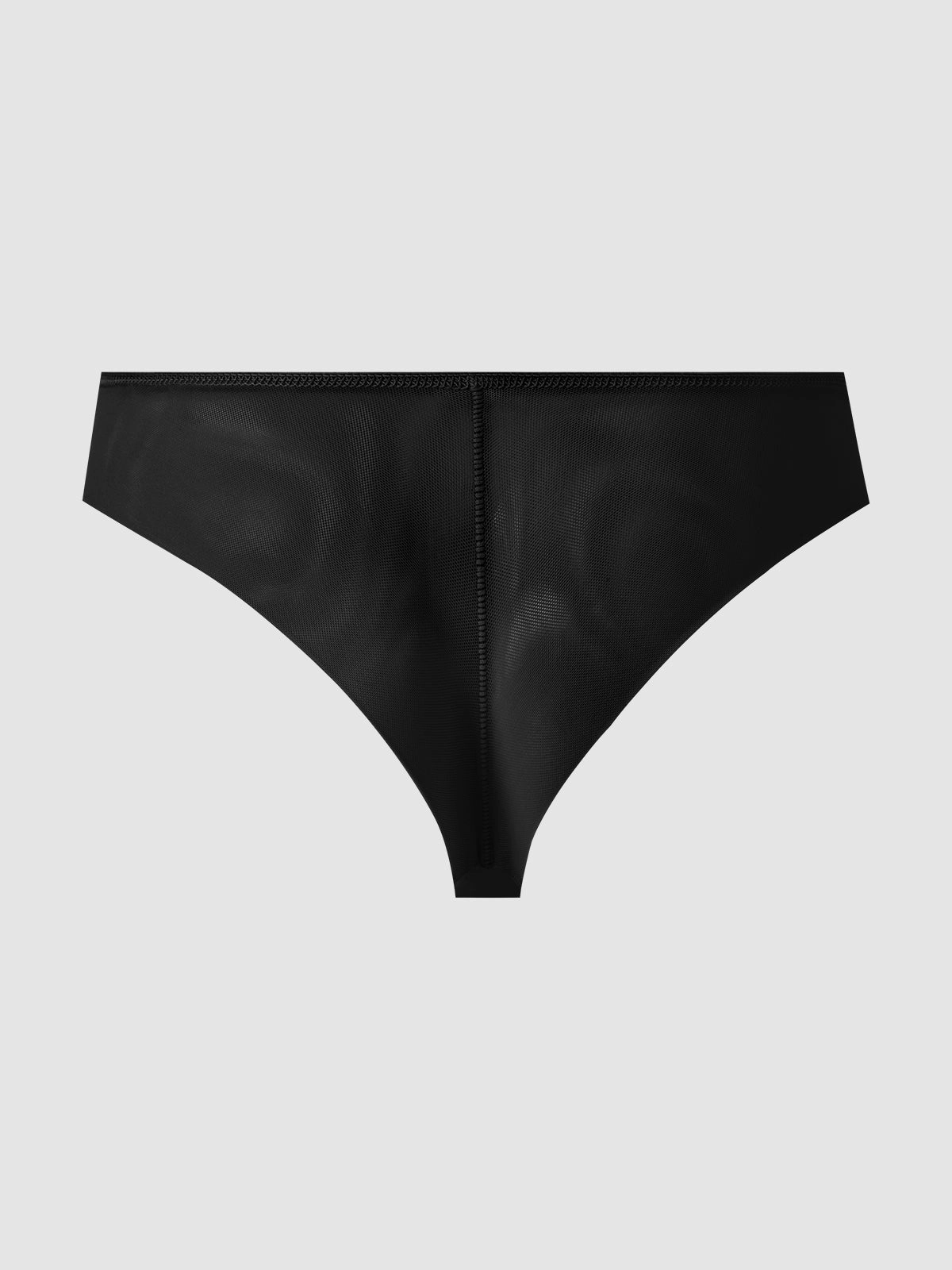 No Show Lasercut Micro Front & Mesh Back Tanga