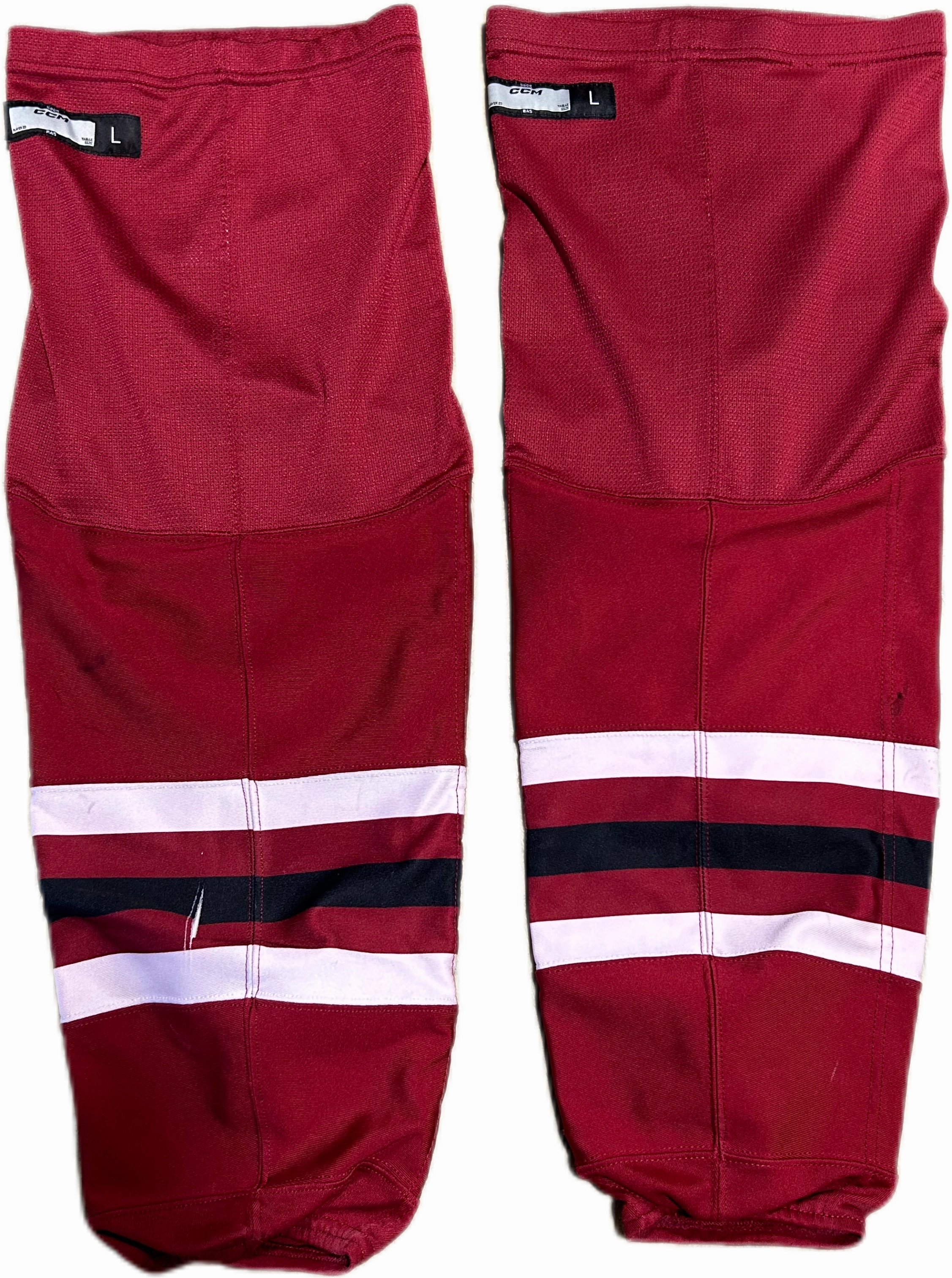 OHL - Used CCM Hockey Socks (Red/Black/White)