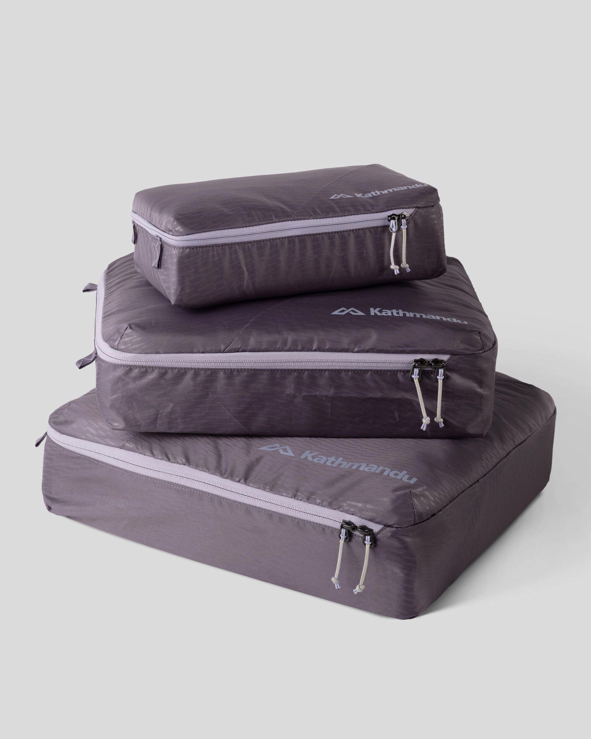 Packing Cube Set Three pack - Light Quartz Lines Print