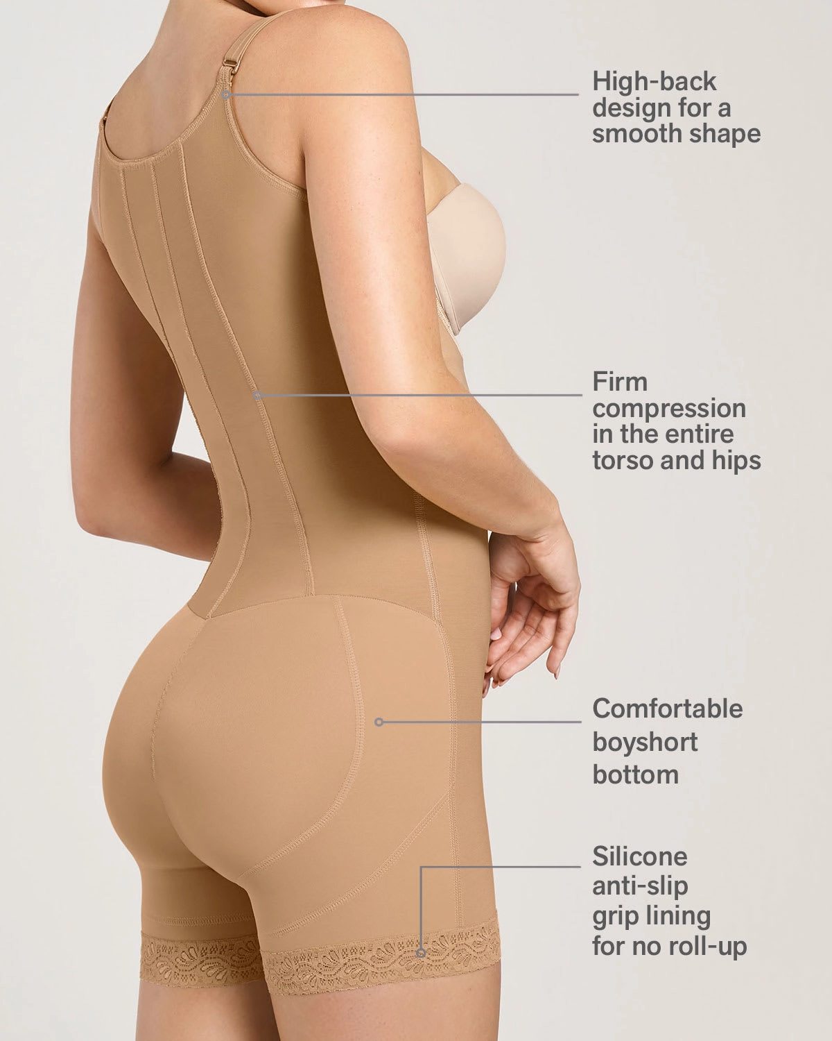 Post-Surgical Short Girdle with Front Hook-and-Eye Closure