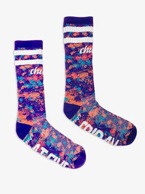 Purple Splatter Socks
