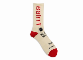 Saint Michael Sit Down Socks in Ecru xld