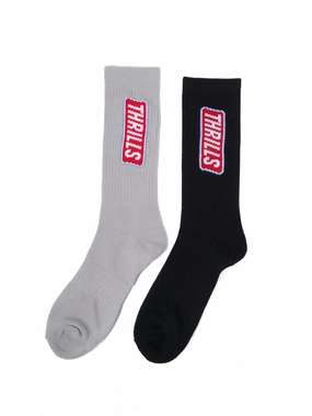 Slappy 2 Pack Sock - Black-Grey Marle