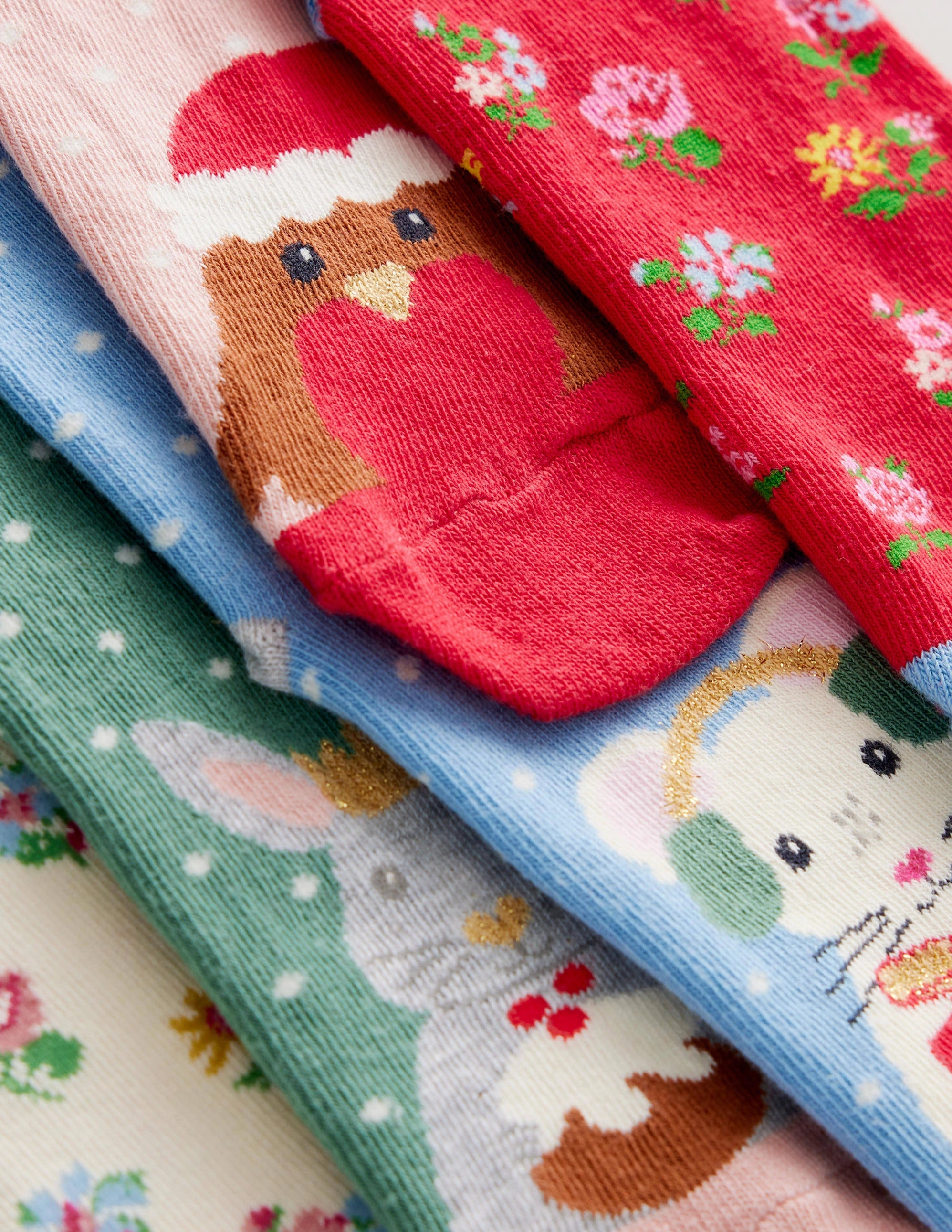Socks 5 Pack-Festive Animals